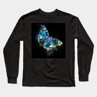 Colorful Butterfly Reversed Colors Long Sleeve T-Shirt